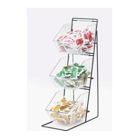 Cal-Mil Cal-Mil 1709 3 Tier Iron Condiment Display with Clear Bins 12"W x 18"D x 22"H 1709